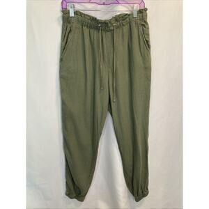 Social Standard Sanctuary Women's Pants Solstice Linen Jogger Pant M Green